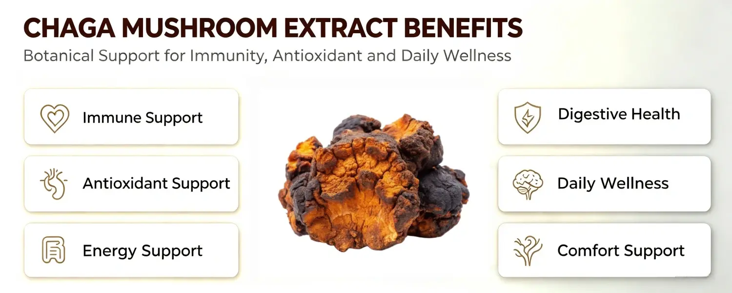 CHAGA MUSHROOM EXTRACT BENEFITS
